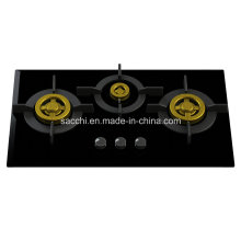 Supreme Unique Three Brass Burner Gas Hob (8mm Glass)